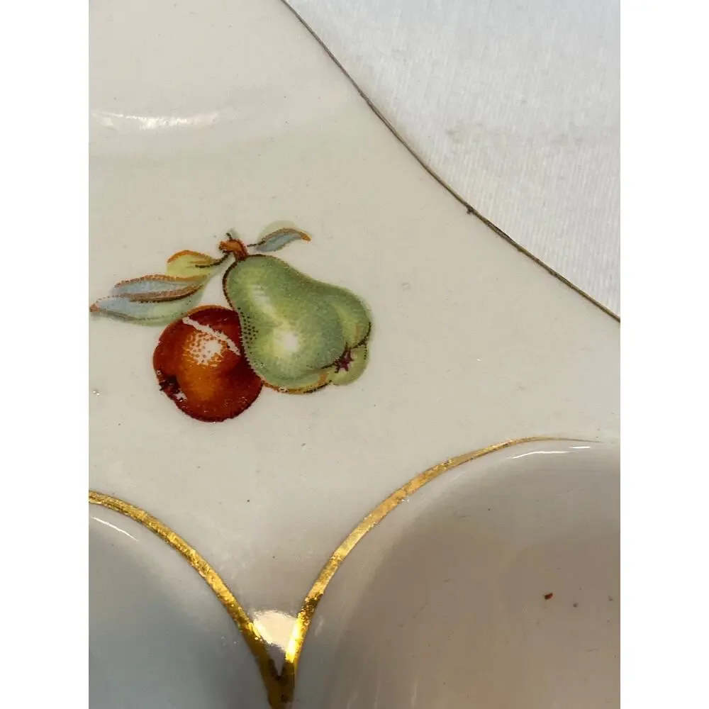 Vintage Nasco Del Coronado 3 Pottery Fruit & Nut Heart Shaped Bowls